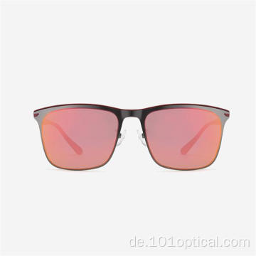 Quadratische Metall-Sonnenbrille für Damen und Herren